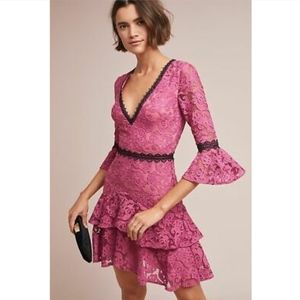 NWT ANTHRO ML MONIQUE LHUILLIER INES LACE DRESS